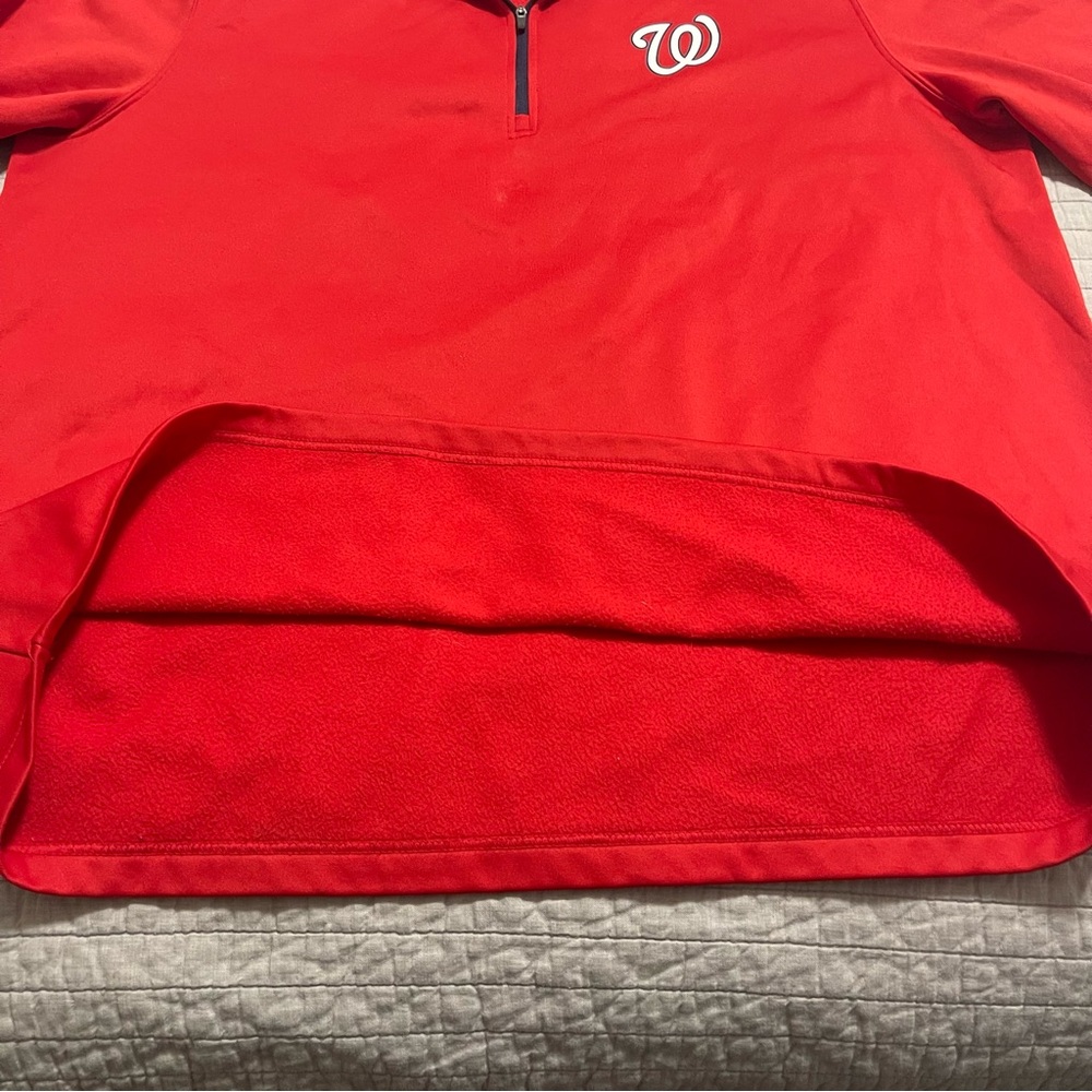 MLB Washington Nationals 1/4 Zip Pullover Jacket Men's Size 2XL - Picture 6 of 11